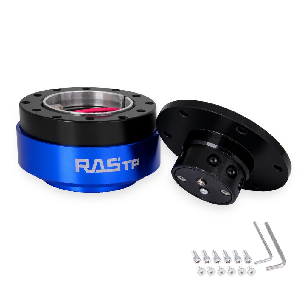 MUGE-Car Steering Wheel Snap Off Quick Release Hub Adapter Boss Kit Aluminum For 6-Hole Steering Wheel Hub Car Accessories QR030