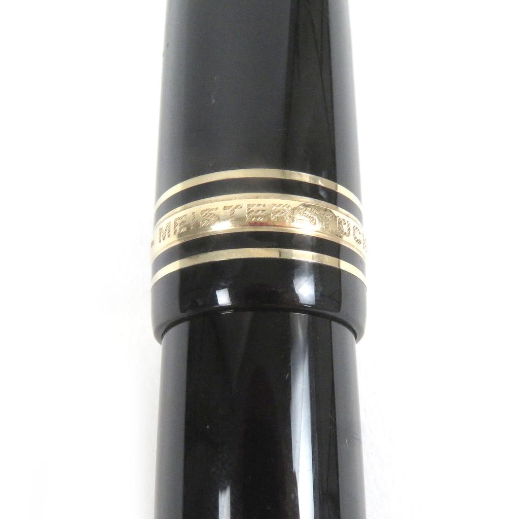 Very Good MONTBLANC Fountain Pen Meisterstck 149 Cap Type Black Gold 14C Mens Used