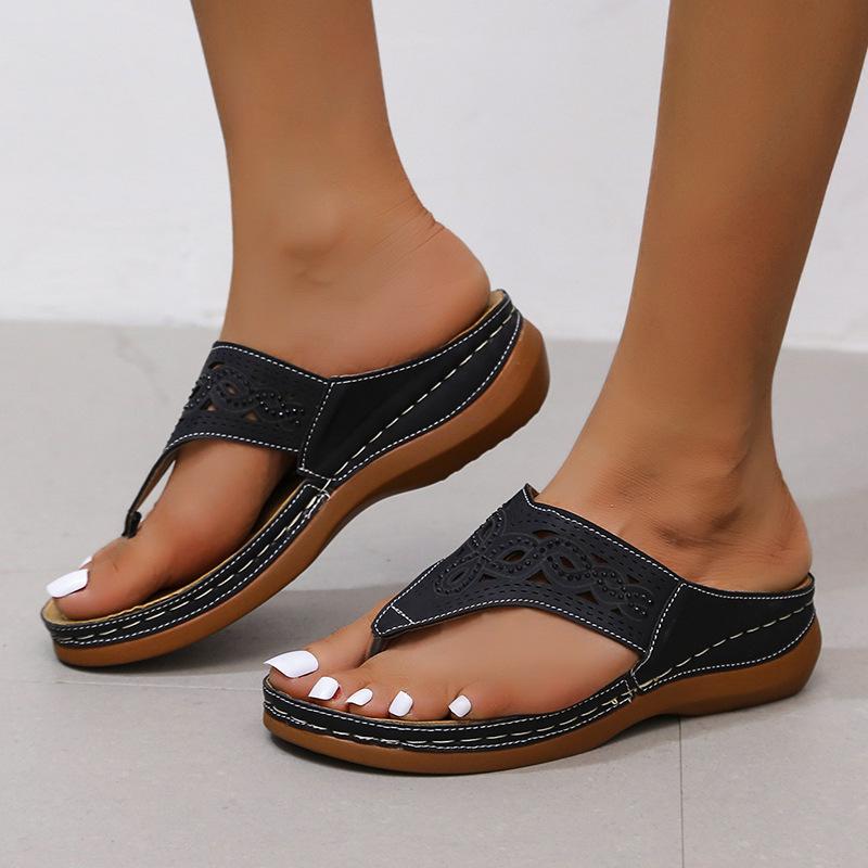 Women's Breathable Oversized Hollow Out Lightweight Thick Sole with Clip on Sandals for Women