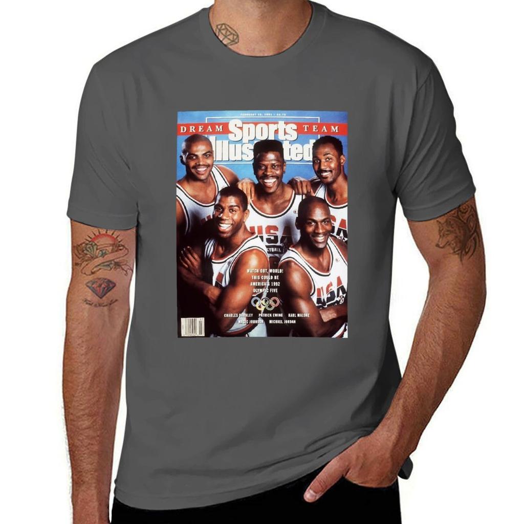 Dream Team USA Vintage 1992 Basketball Gift for Basketball Fan T-Shirt Tops Graphics Vintage Fitted T Shirts for Men
