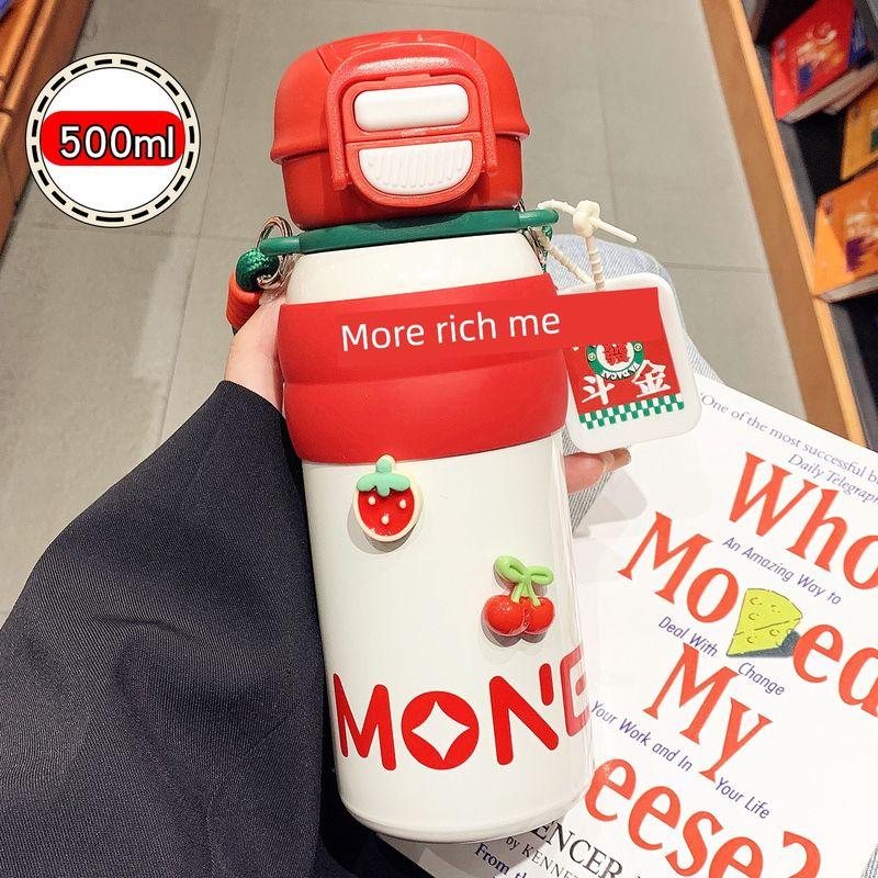 Large-Capacity Thermos Cup for Women 2025 New Model High-Value Dual-Use Cup for Students Portable 316 Stainless Steel Straw Cup