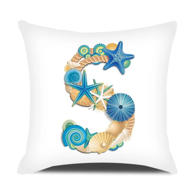 Față de pernă cu scrisori în stil oceanic, birou, sufragerie, ornamente pentru mașini, față de pernă