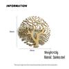 New Round Tree of Life Gold-plated Stainless Steel Brooch, Men's Suit Pin Black, High Quality Father Husband Gift Set