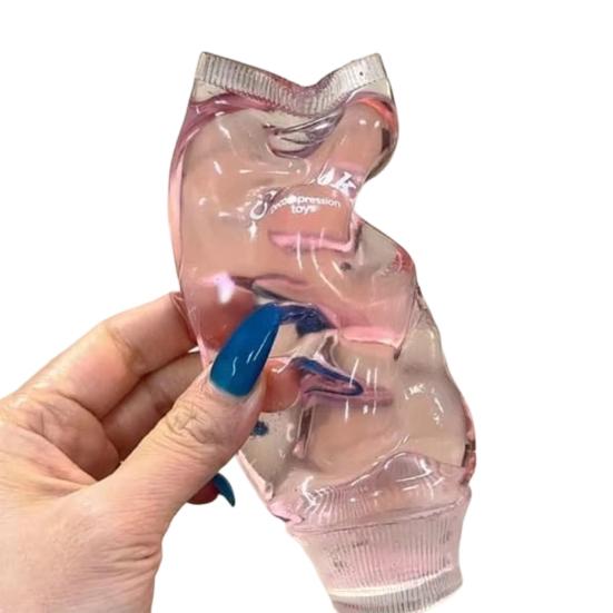 Facial Cleanser Stress Relief Toy with Glitter Slow Rising Face Wash Squeeze Toy