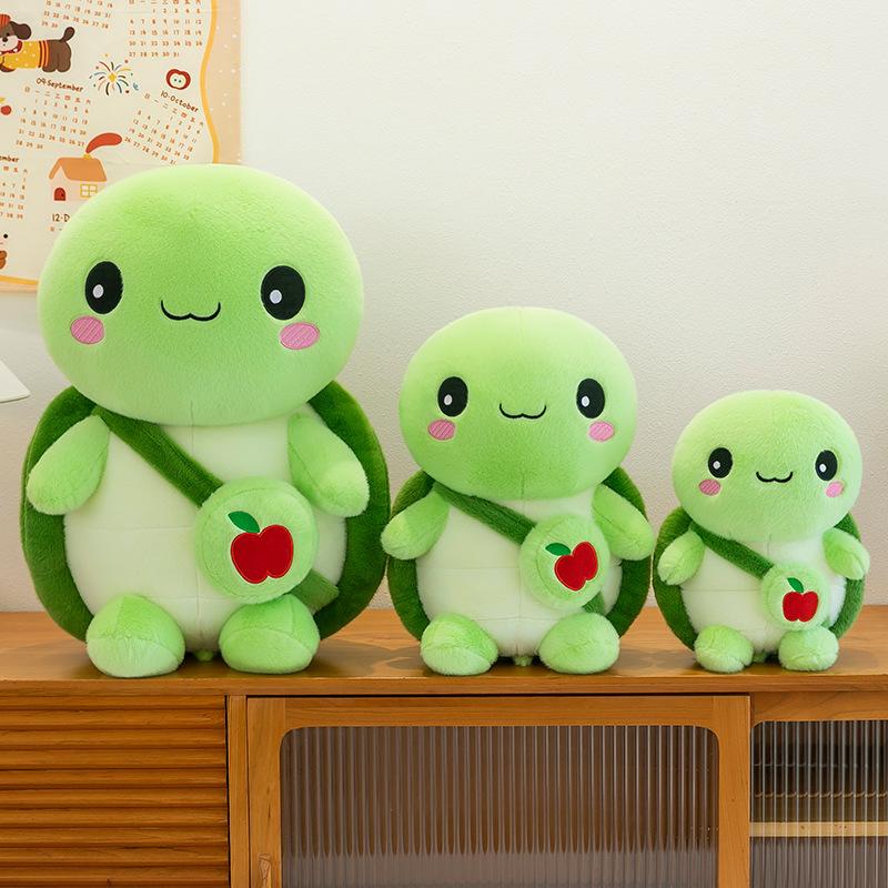 Apple turtle plush toy doll turtle doll throw pillow scratch doll machine exchange gift