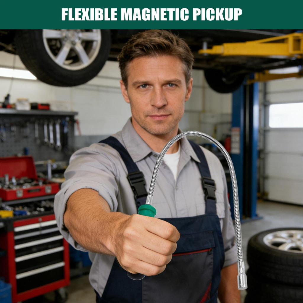 Strong Magnetic Pick Up Tool Flexible Magnet Spring Grip Grabber Hand Tools for Picking Up Nut Bolt Adjustable Pickup Rod Stick