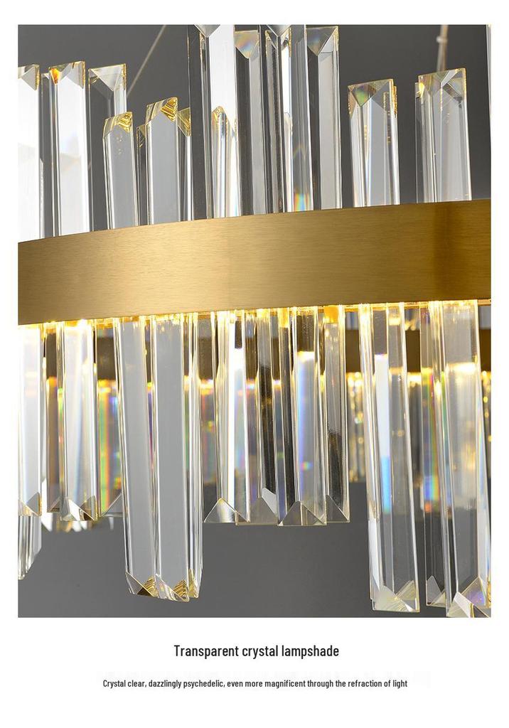 Nordic Luxury Italian Minimalist Crystal Chandelier for Living and Dining Room