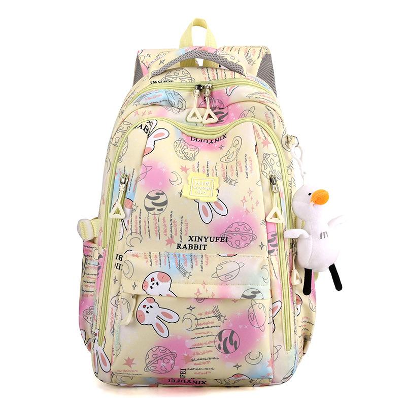 New Primary School Schoolbag, Children's and Girls' Grades 1-6, Sweet and Cute, Lightweight and Casual Junior High School Backpack