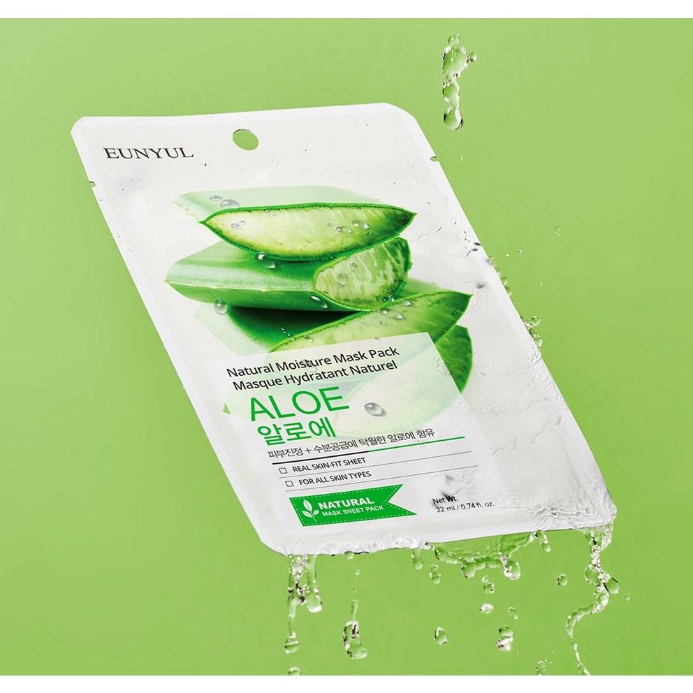 Eunyul Natural Moisture Aloe Mask Pack, 50 sheets