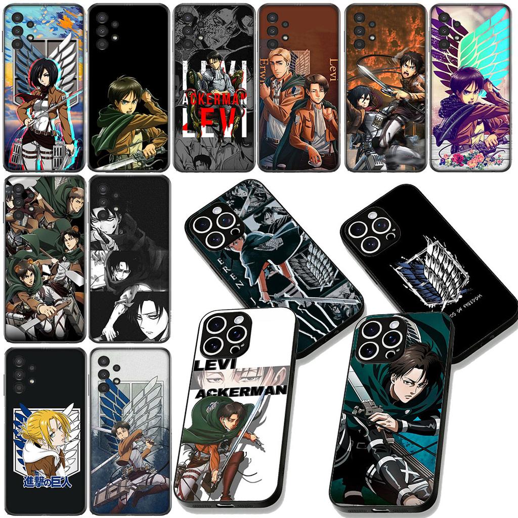 Attack on titan Eren Jaeger Levi Phone Cover for Xiaomi Redmi Note 13 14 ProPlus Pro Plus 14C A4 13C Pro+ Note14 Protective Case