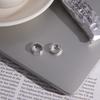  Minimalist Stainless Steel Woven Texture Earrings for Women Autumn Winter Style Daily Wear Fashion Waterproof  Jewelry