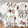Colorful Theme Dreamcatcher Shower Curtain Feather Ornaments Hope Dreams Come True Art Print Polyester Fabric Bathroom Curtains