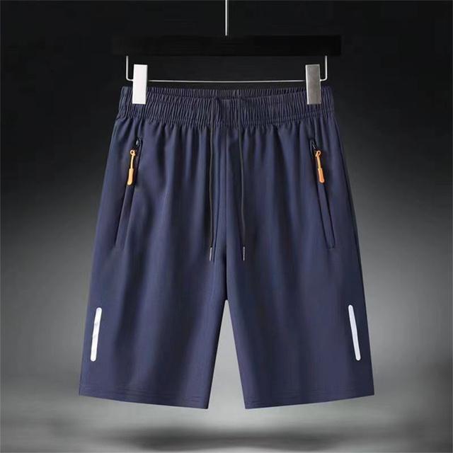 Pantaloni scurți din mătase de gheață cu uscare rapidă respirabili pentru bărbați, de vară, subțiri, mari, sport, alergare, absorbție transpirație, higroscopici, de plajă, casual, largi, capri