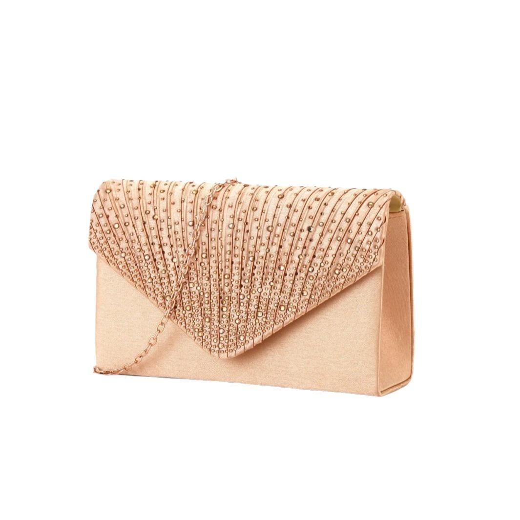 

Women Fashion Elegant Clutches Trend Rhinestone Chain Shoulder Bag Party Banquet Dress Matching Evening Bags Female Handbags