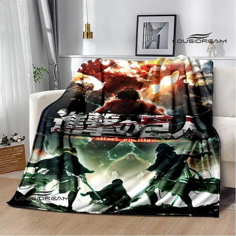 Cartoon A-Attack On Titan Printed Blankets Picnic Blanket Warm Flannel Blankets Home Bed Linings Blankets for Beds Birthday Gift