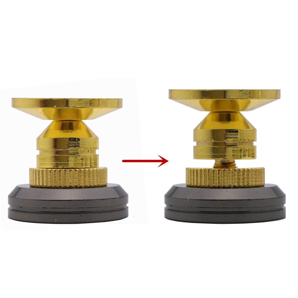GeeSo Metal Insulator Spike Receiver Set of 8 for Improved Sound Quality in Speakers and Audio Equipment Gold-Plated