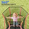 Kids Trampoline Mini Bouncer with Enclosure Safety Net For Ages 3-10 Years - Red