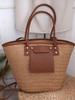 European & American Retro Women's Handmade Woven Straw Shoulder Bag, Casual Vacation Style