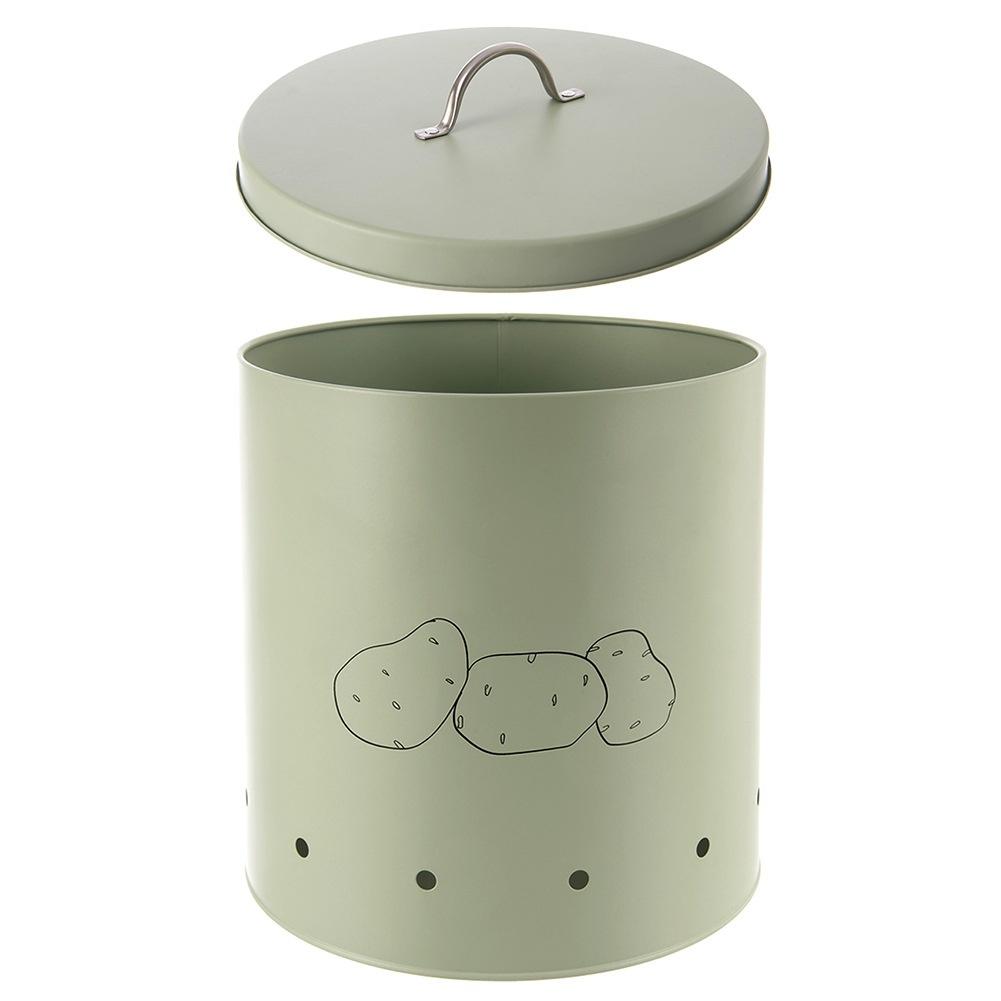 Pojemnik Warzywa Owoce Metalowy Kuchenny Puszka Z Otworami Wentylacją 8,7L