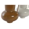 Vase décoratif - Boho - Métal - 17 cm - Beige naturel - Doré - Orange moutarde