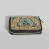 Bohemian Style PU Zipper Card Holder & Coin Purse with Butterfly and Flower Design