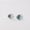 Sky Blue Topaz Gemstone 925 Sterling Silver Jewelry Handmade Stud Earrings 0.5" EE-178-15