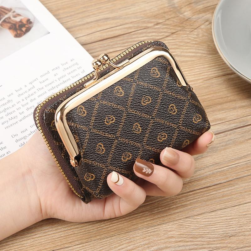 New Wallet Women's Fashion Zipper Short Change Bag Large Capacity Coin Clip Bag Card Position Card Bag