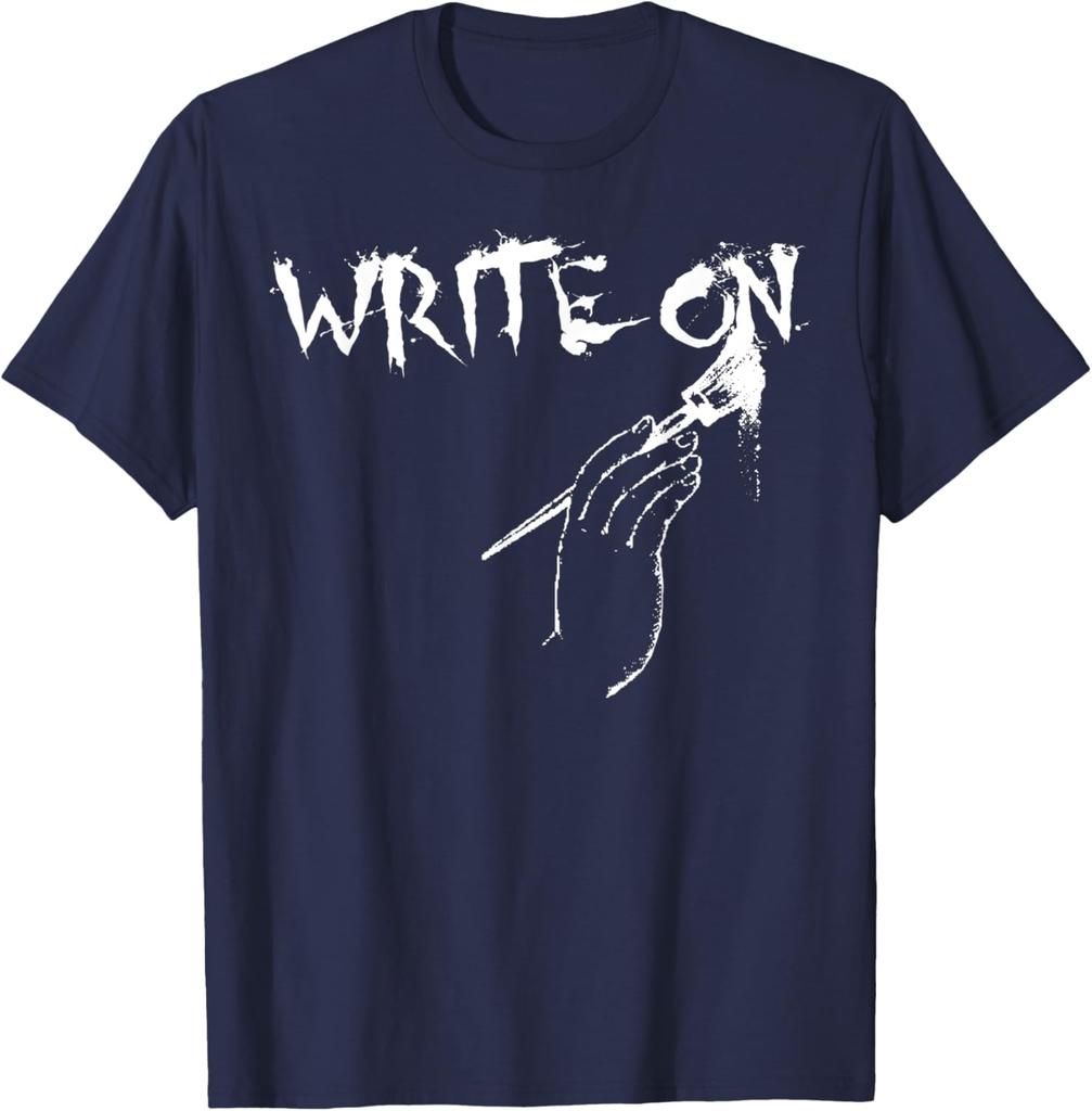 Write On Paint Brush Graphic Tee Men Soft Cotton Casual Short Sleeve TShirt Gift