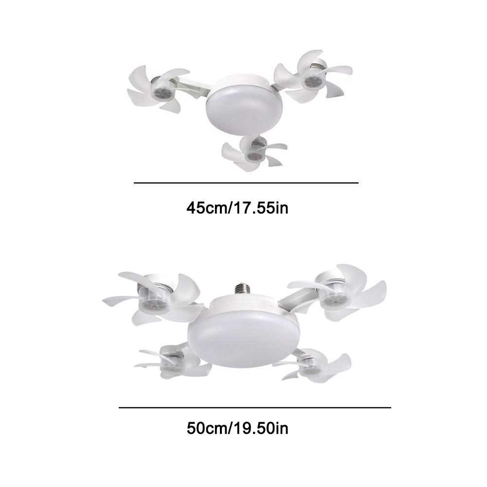 E27 Multifunctional Flower Shaped Ceiling Fan Light with Remote Energy Saving Suitable for Living Room Study Home