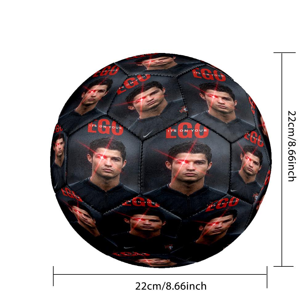 Cristiano Ronaldo Cr7 Ego Dominates Vision Size 5 Soccer Football Machine-Stitched Indoor/Outdoor Universal Football Perfect Commemorative Gift for So