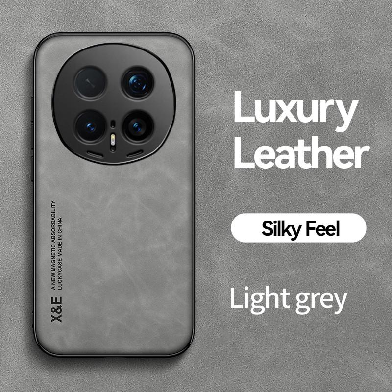 Luxury Leather Case For Honor Magic 8 Pro 7 6 5 Pro X7d X70 X70i GT Pro Cover With Metal Plate Support Car Hold Cover Capa Funda