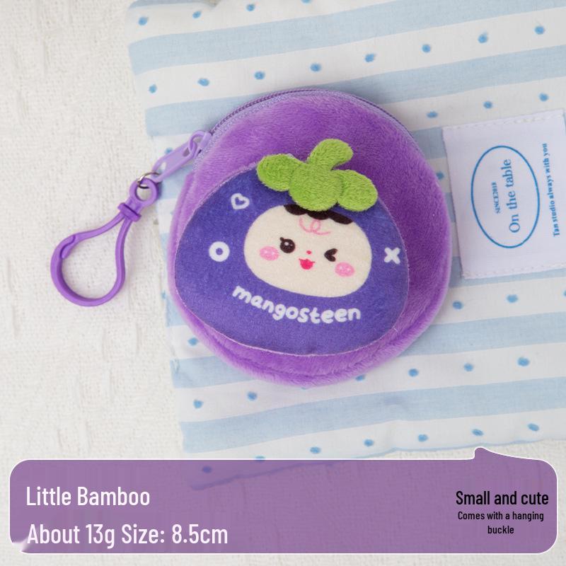 Cartoon Doll Plush Coin Purse: Custom Cute Mini Earphone & Storage Bag for Students and Children