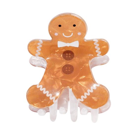 Strong Grip Hair Claw Clip Christmas Tree Christmas Themed Hair Gingerbread Man Snowflake A