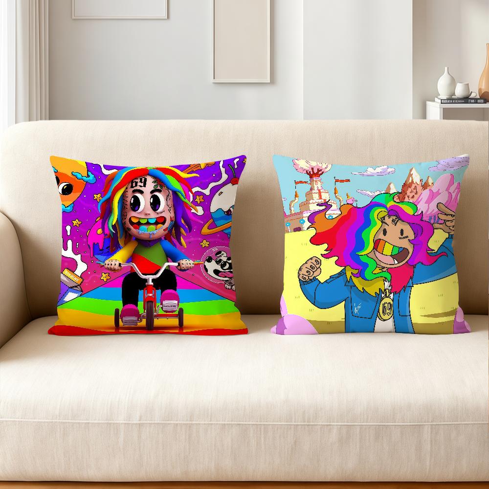 RAPPER R-6ix9ine Tapestry Pillow Case Applicable Space For Guest Rooms Interiors Cars Office House Decoration
