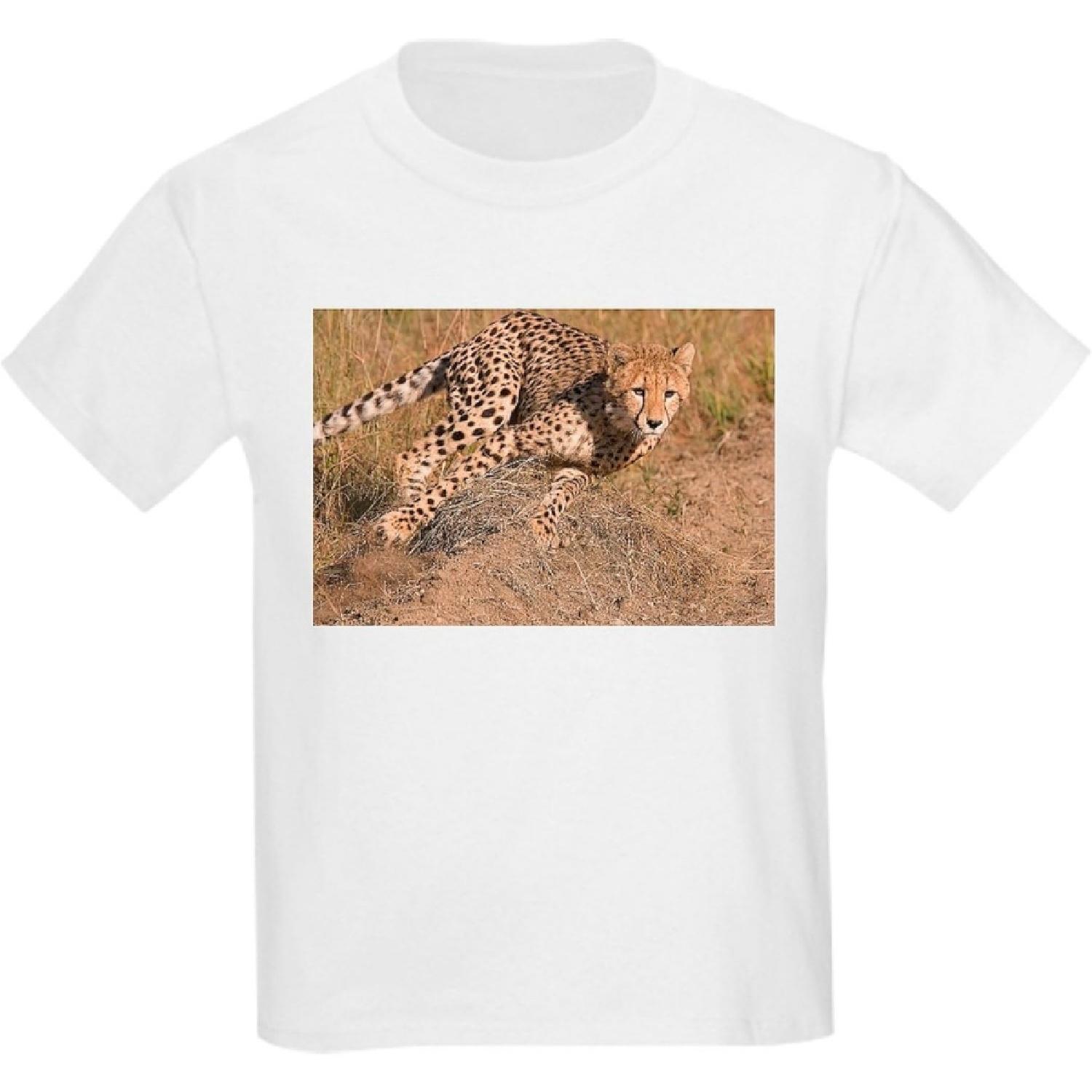 CafePress Cheetah On The Move Kids Light T Shirt Youth Kids Cotton T-Shirt S
