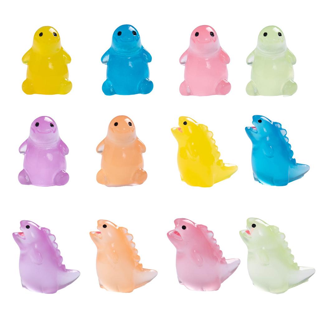 Mikro-Landschaft Cartoon Niedlich Leuchtend im Dunkeln Godzilla Tier Ornament DIY Dekorative Accessoires Schreibtisch Auto Ornament