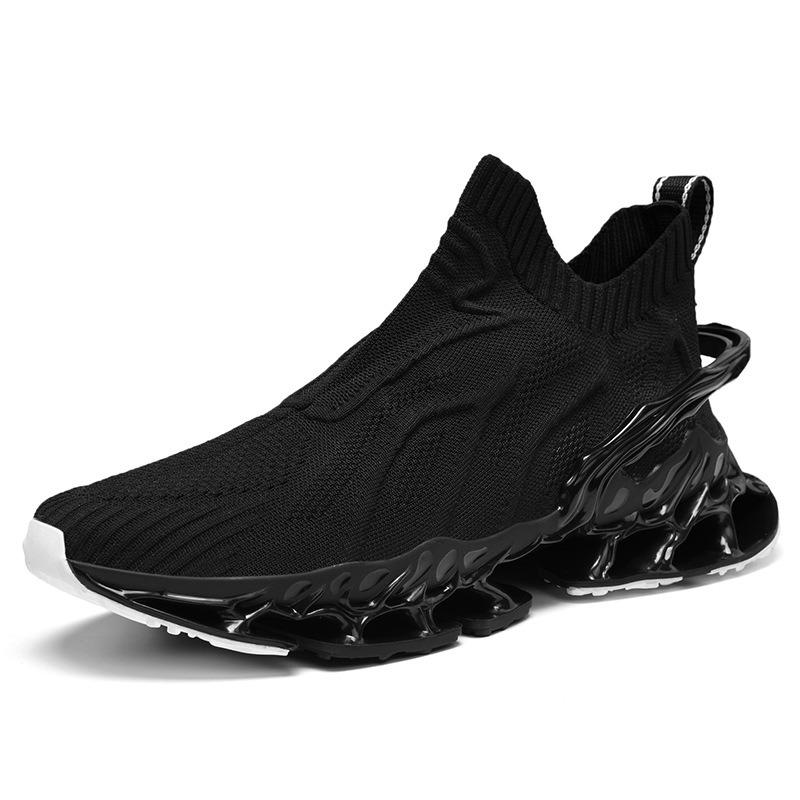 Summer Breathable Mesh Fly-woven Sneakers Running Blade Shoes Men's and Women's Shoes Trendy Shoes Socks Shoes Old