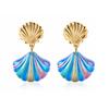 Hot Sale Fashion Vacation Wind Metal Starfish Shell Conch Earrings Suitable for Ladies Beach Vacation