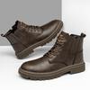 2026 New Men's Warm Leather Boots Genuine Cowhide Wool Lined Non - slip Ankle Boots for Outdoor Autumn Winter Size 38 - 44