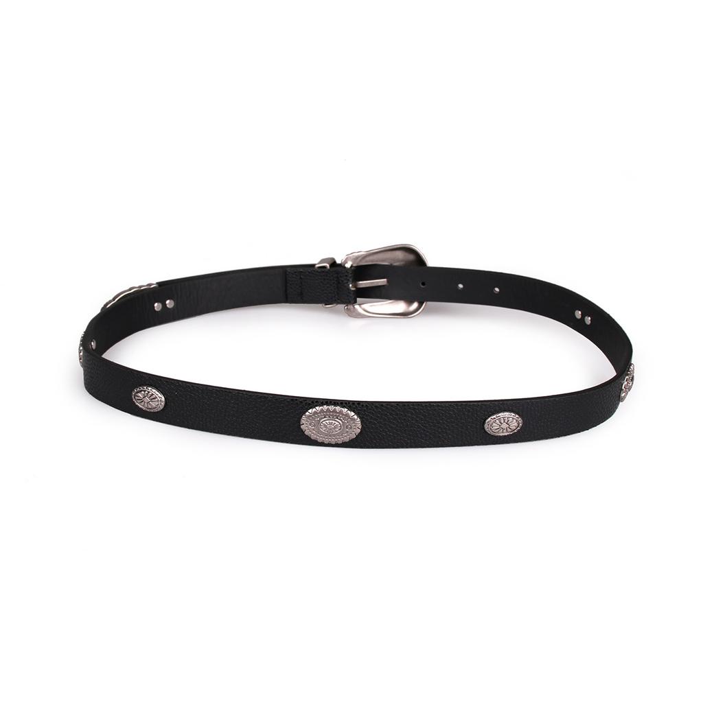 Retro Engraving Accessories for Women's Versatile Fine Lychee Pattern Belt Kamen Rider Belt
