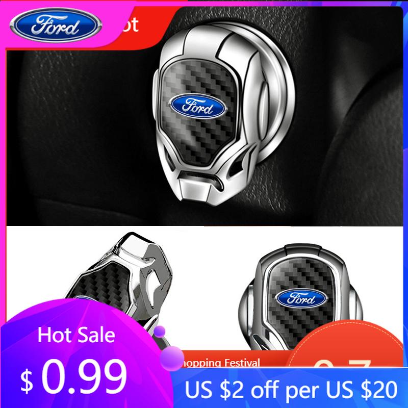 Car Sticker Hot For Ford One-key Start Cover Car Engine Start-stop Button Cover Car Decoration For Ford Focus Mondeo Kuga Fiesta