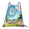 Custom Crayons Shins Chans Drawstring Bag Men Women Portable Gym Sports Sackpack Cartoon Shopping Storage Backpacks