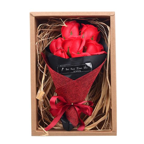 1 bouquet di rose artificiali a mano con fiori, decorazioni per festival, regali per feste