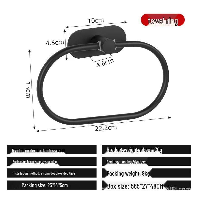 Stainless Steel No-Drill Bathroom Tissue & Towel Holder Rack