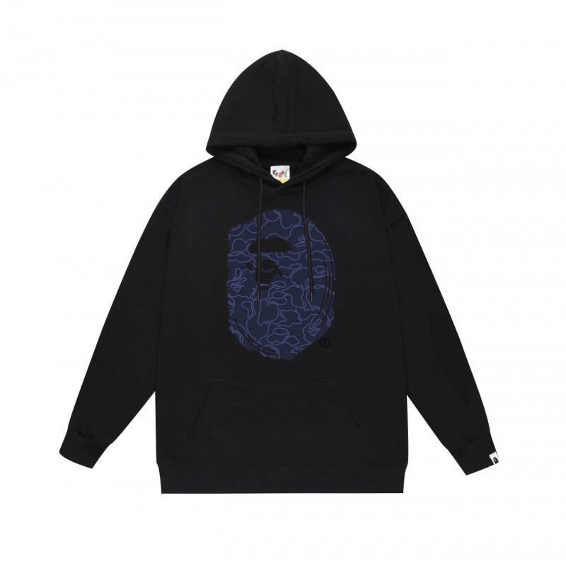 Mens Womens Streetwear Hoodie With Japanese Style Bape Print Loose Fit Cotton Pullover Winter