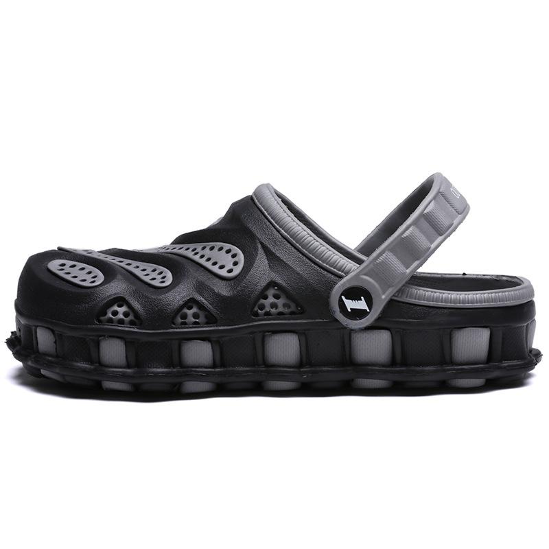 Men Sandals 2 Summer Hole Shoes Rubber  Men Garden Shoes Outdoor Beach Flat Sandles for Men Shoes2024