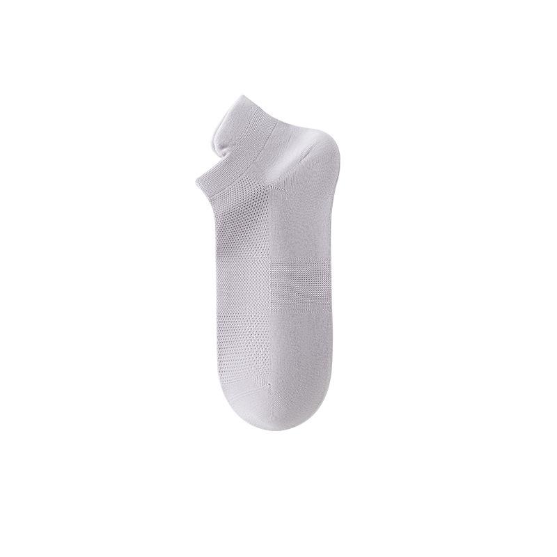 Men's Spring and Summer Thin Ear Lifting Sports Antibacterial Deodorant Sweat Absorber Cotton Mesh Boneless Socks