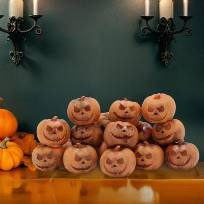 Yousheng 20 Pièces Décorations Mini Citrouilles Halloween Résine Citrouilles Miniatures Figurines Statues Artisanat Sculptures Thème Fantôme