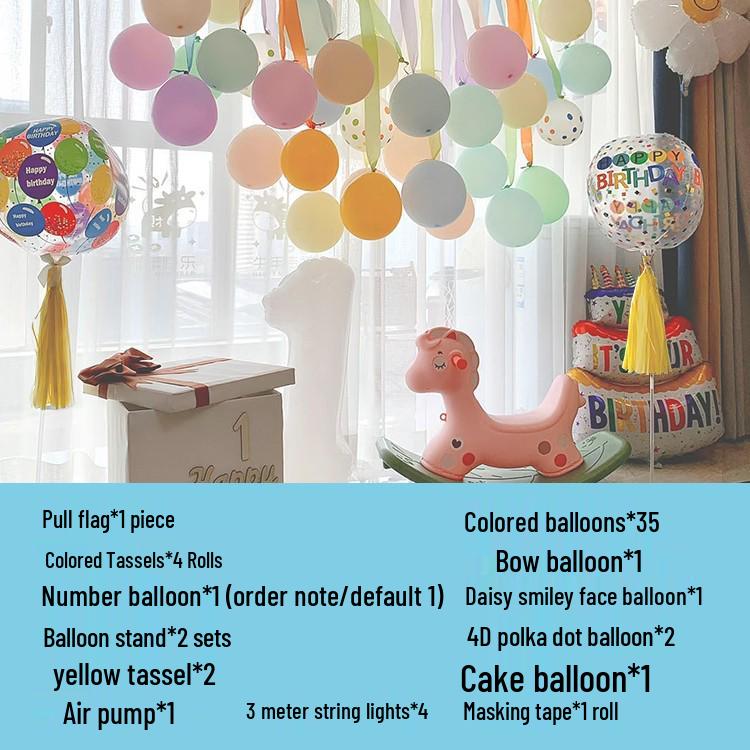 Erster Geburtstag Ballon Dekorationsset für Jungen und Mädchen
