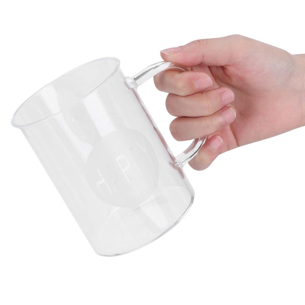 350ml Coffee Cup Transparent High Borosilicate Glass Mug with Handle for Milk Tea Beverage